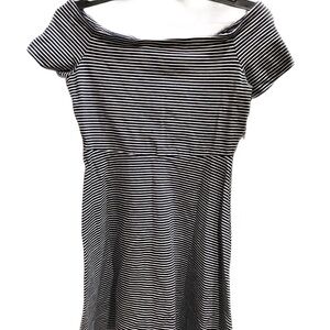 ❤️ OLD NAVY STRIPED OFF THE SHOULDER DRESS X-SMALL NEW